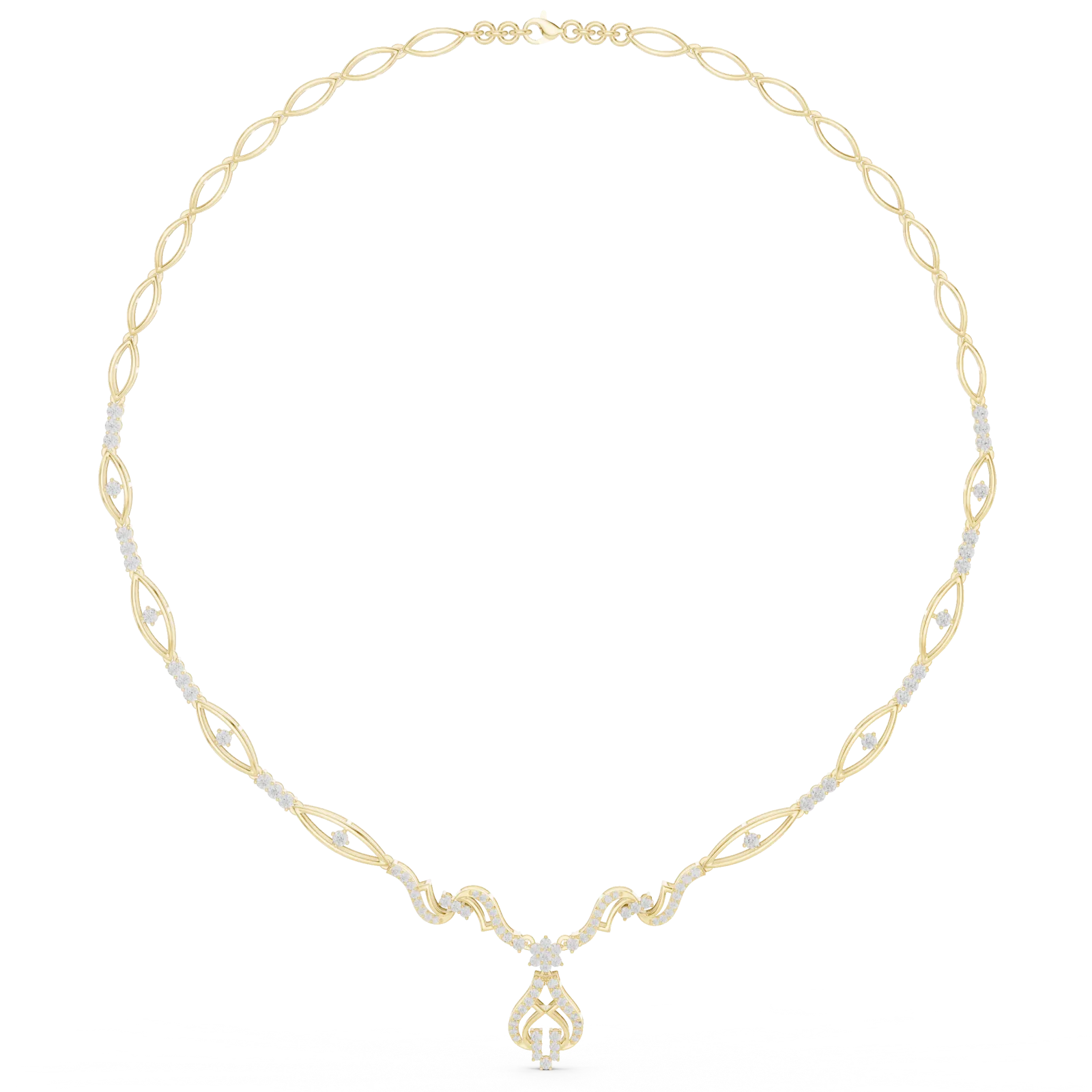 Diamond Statement Necklace 1.84 Carat