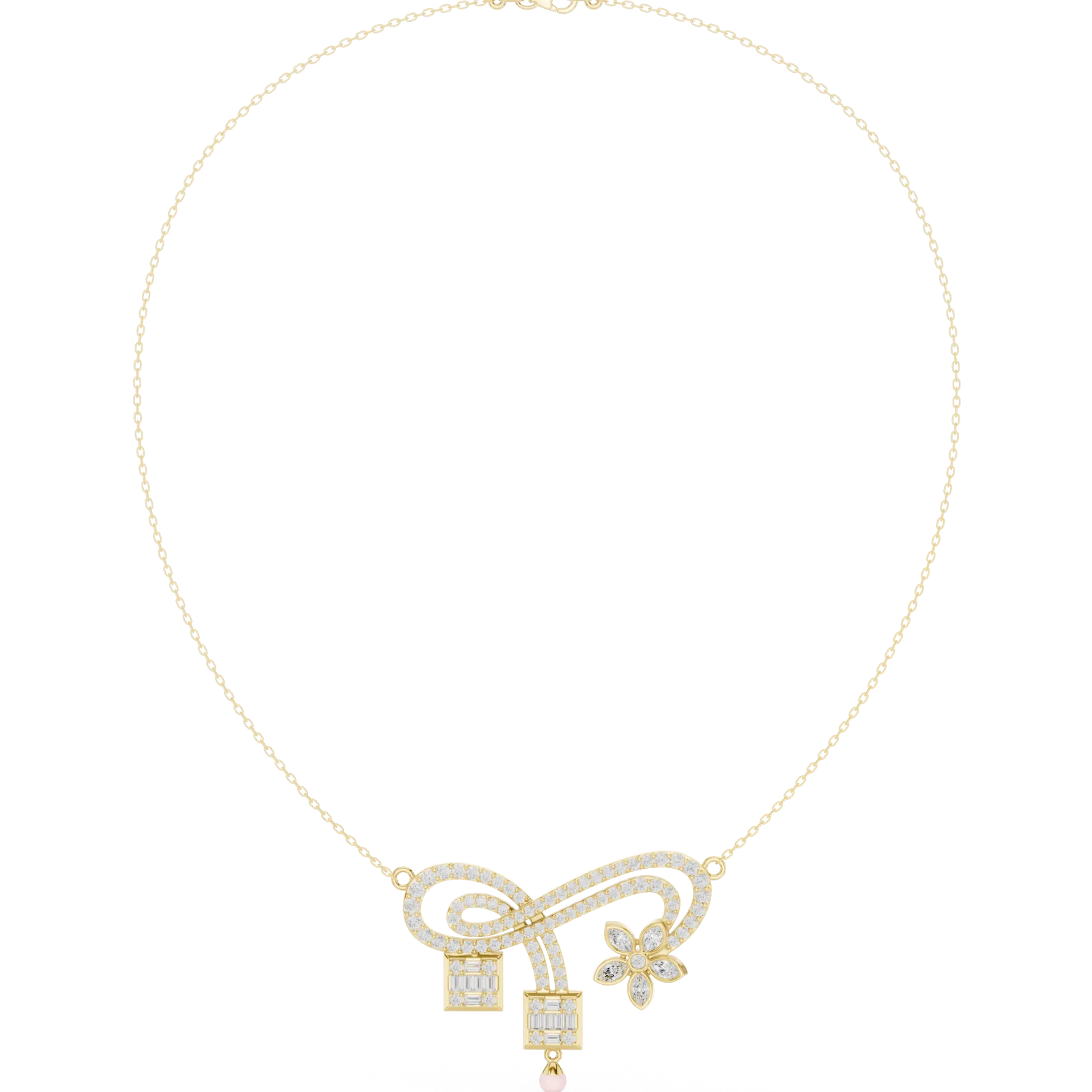 Diamond Statement Necklace 3.01 Carat