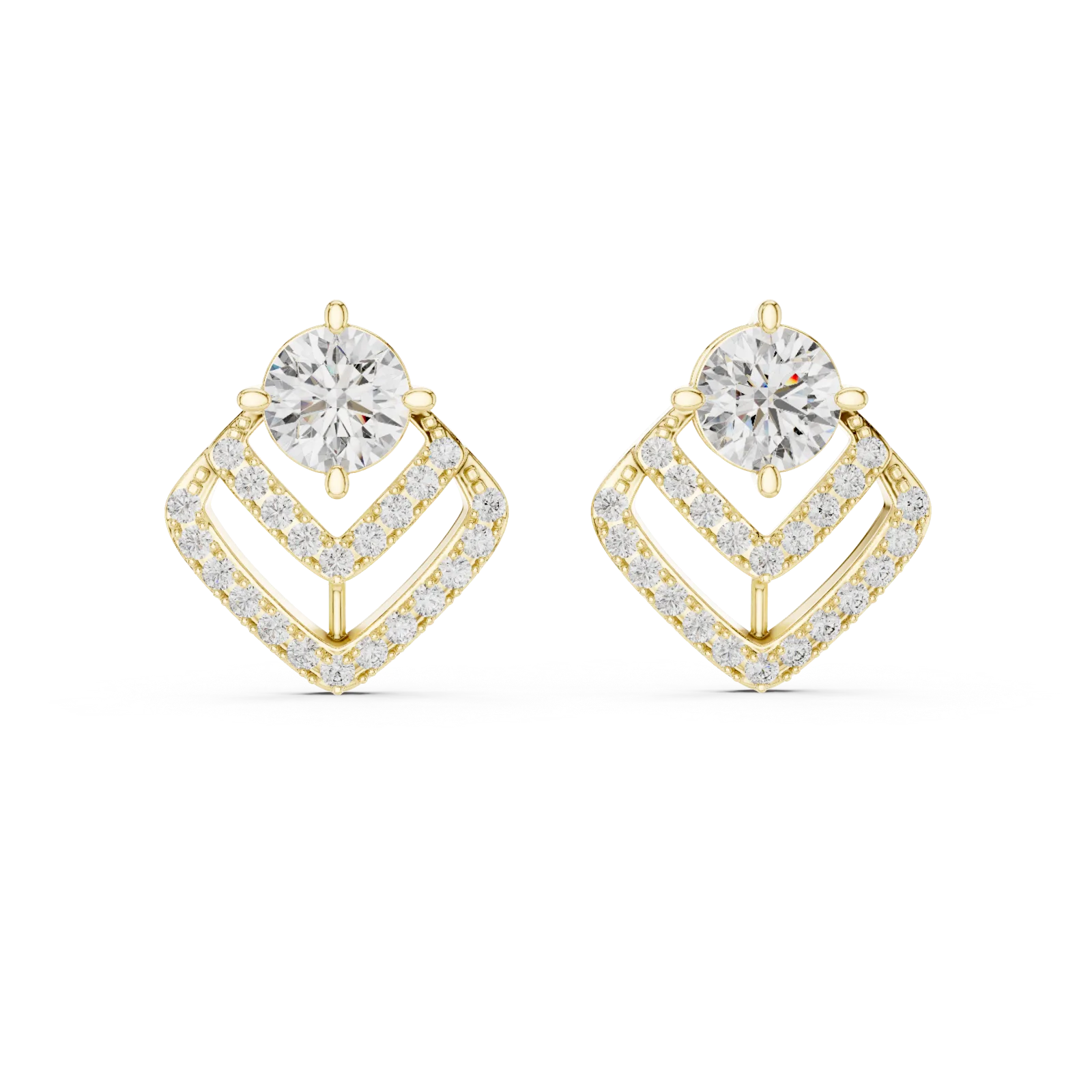 Diamond Earrings 3.41 Carat