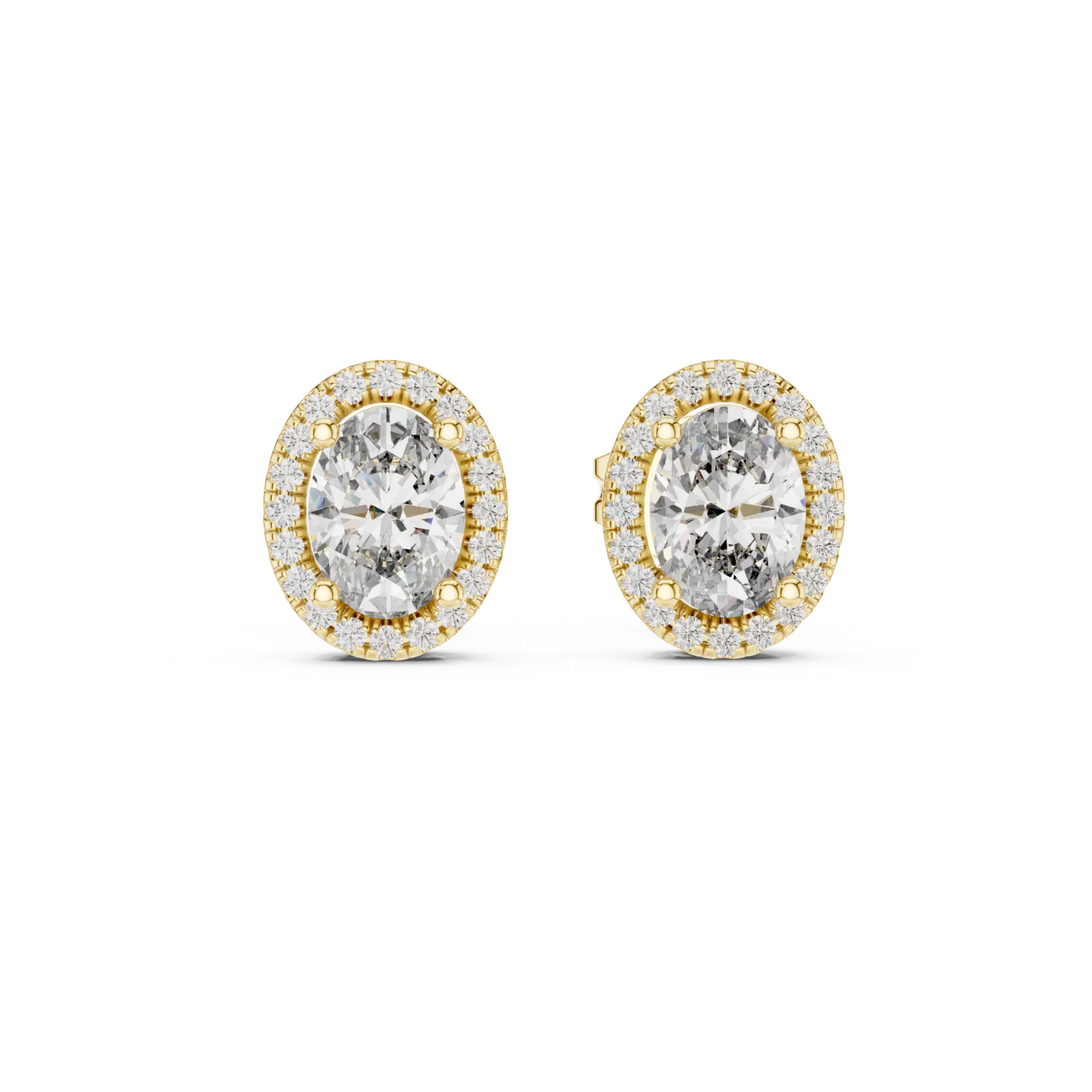 Pırlanta Oval Küpe 1.20 Karat