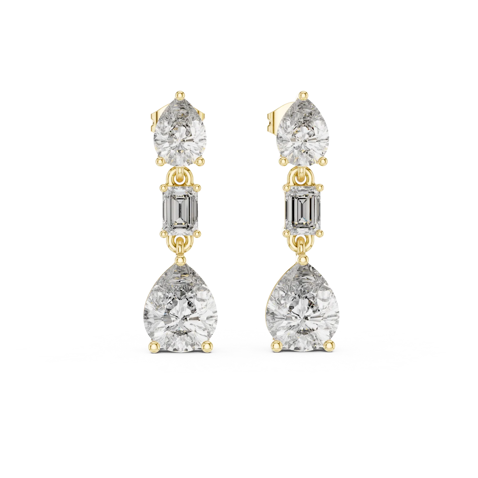 Diamond Pear Earrings 5.60 Carat