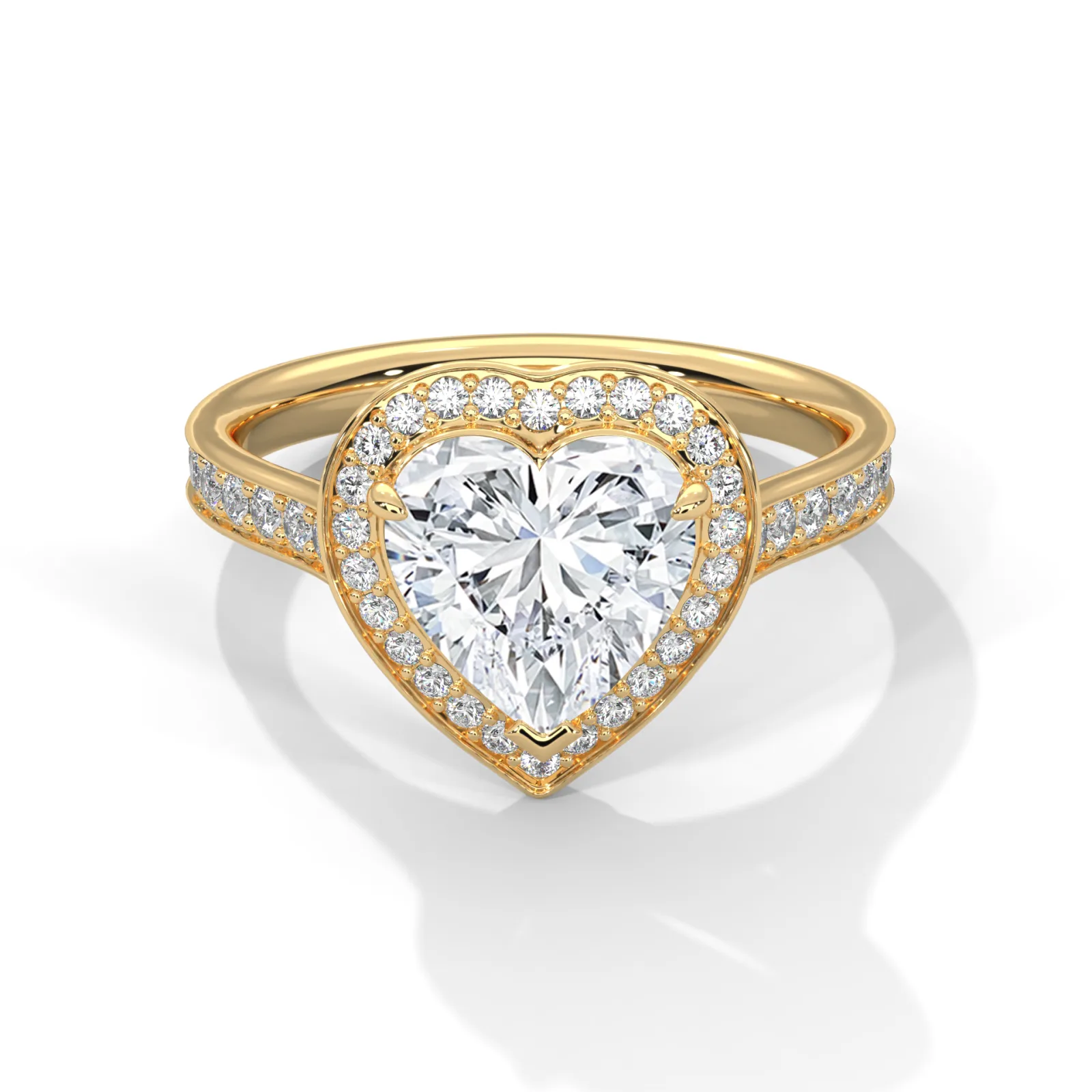 Diamante Corazón Solitario Anillo 2.00 Quilates